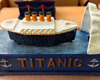 Cast Iron Mechanical Bank Titanic