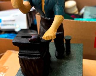 Cast Iron Mechanical Bank The Village Balcksmith