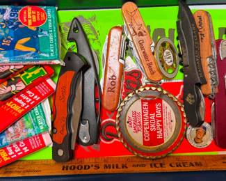 Pocket knives and cards