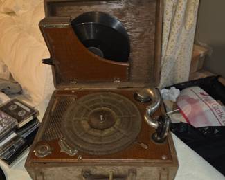 Antique record player 
It works!!!