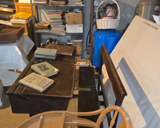 Vintage school double desk 