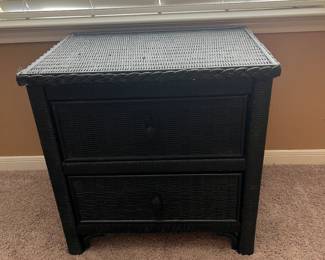 Wicker side table/nightstand