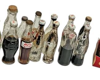 Collection of CocaCola Glass Mini Bottles