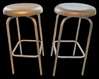 MidCentury Modern Metal Swivel Bar Stools