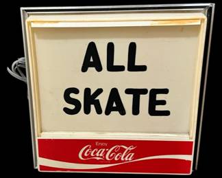 CocaCola ALL SKATE Illuminated Sign