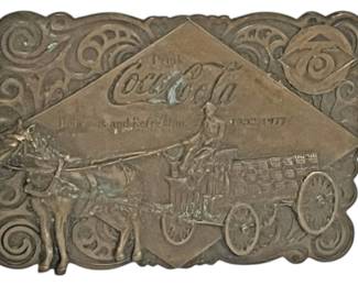 CocaCola 75th Anniversary Brass Buckle