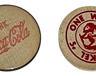 CocaCola Wooden Nickels