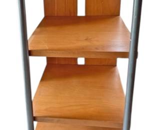 Wooden Storage Cart on Wheels