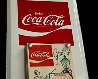 Vintage Metal CocaCola Calendar