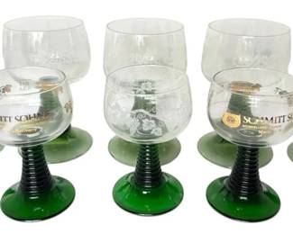 Schmitt Sohne Green Footed Wine Glasses More