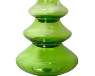 Empoli Green Glass Stacking Christmas Tree Jars