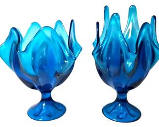 Viking Bluenique 6Petal Handkerchief Vases