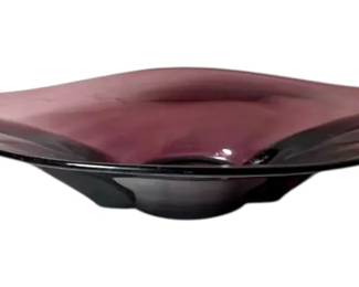 Viking Amethyst Glass Epic Centerpiece Console Bowl