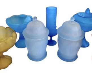 Frosted Glass Candy Dishes Vase
