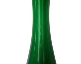 MCM Forest Green Swung Glass Vase 18.5 Tall