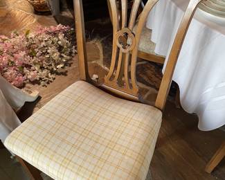 Daaaarling vintage wooden upholstered chair, $40