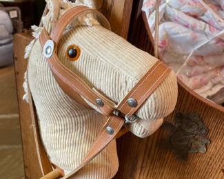 Cute little corduroy stick horse, vintage.  $15