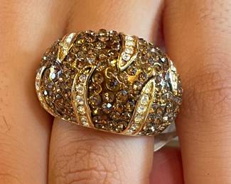 Swarovski, large ring. $25 in sterling