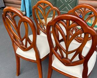 These chairs were purchased on Wayfair for over $750 a chair.  They are practically new.  Asking $99 per chair.  White upholstery.  Must buy all together.