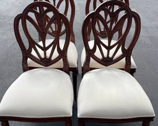 another view. classic white fabric chair covers
