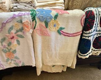 Vintage bed spreads and other bed linen