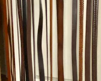 Assorted mens leather belts