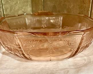Serving Bowl Pink Depression