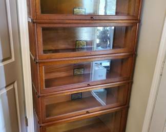 Beautiful Globe Wernicke Barrister Lawyers Bookcase, 7 stack including top and base.