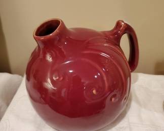Antique Squatty Pottery Pitcher, authentic
