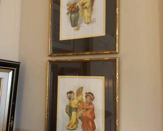 Oriental framed artwork 