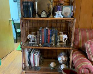 Rattan bookshelf 