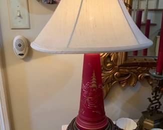 Red oriental lamp
