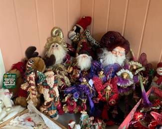 Christmas santas and fairies 