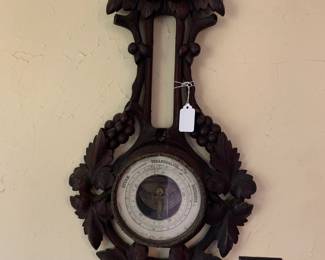 Victorian Black Forest Aneroid Barometer 