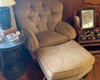 Chair and footstool/ottoman