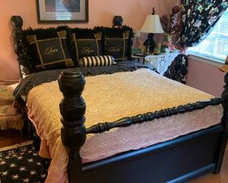 Black queen size bed 