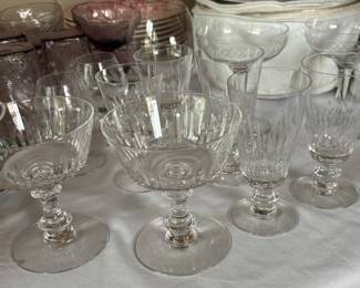 Set of Crystal Stemware