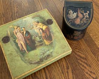 Vintage Hand Decorated Hinged Boxes