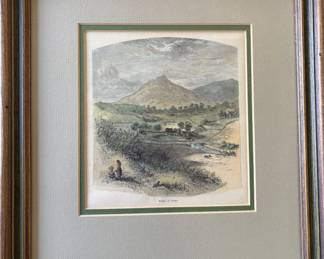 Colored Lithograph - Peaks of Otter