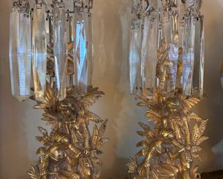 Crystal Girandole Pair