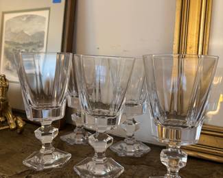 Set of 5 'Cristal' Crystal Water Goblets