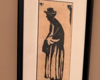 Dorothy Stewart Block Print of a Woman