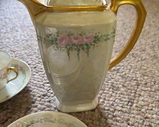 Hand Painted German Porcelain Set - Detail