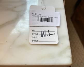 Italian MCM Marble Coffee Table