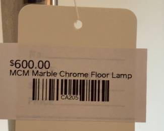 MCM Marble Chrome Floor Lamp