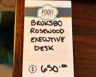 Bruksbo Rosewood Executive Desk
