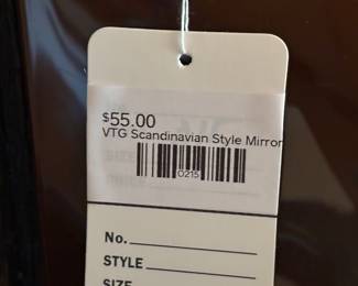 Vtg Scandinavian Style Mirror