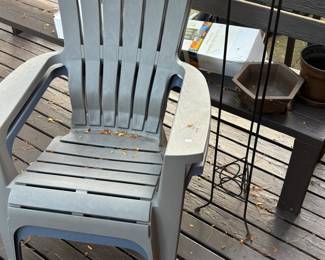 Outdoor Chairs, Plant Stands 