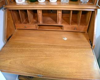 Interior of wood hutch