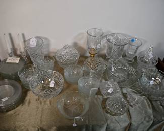Great selection of crystal including Waterford